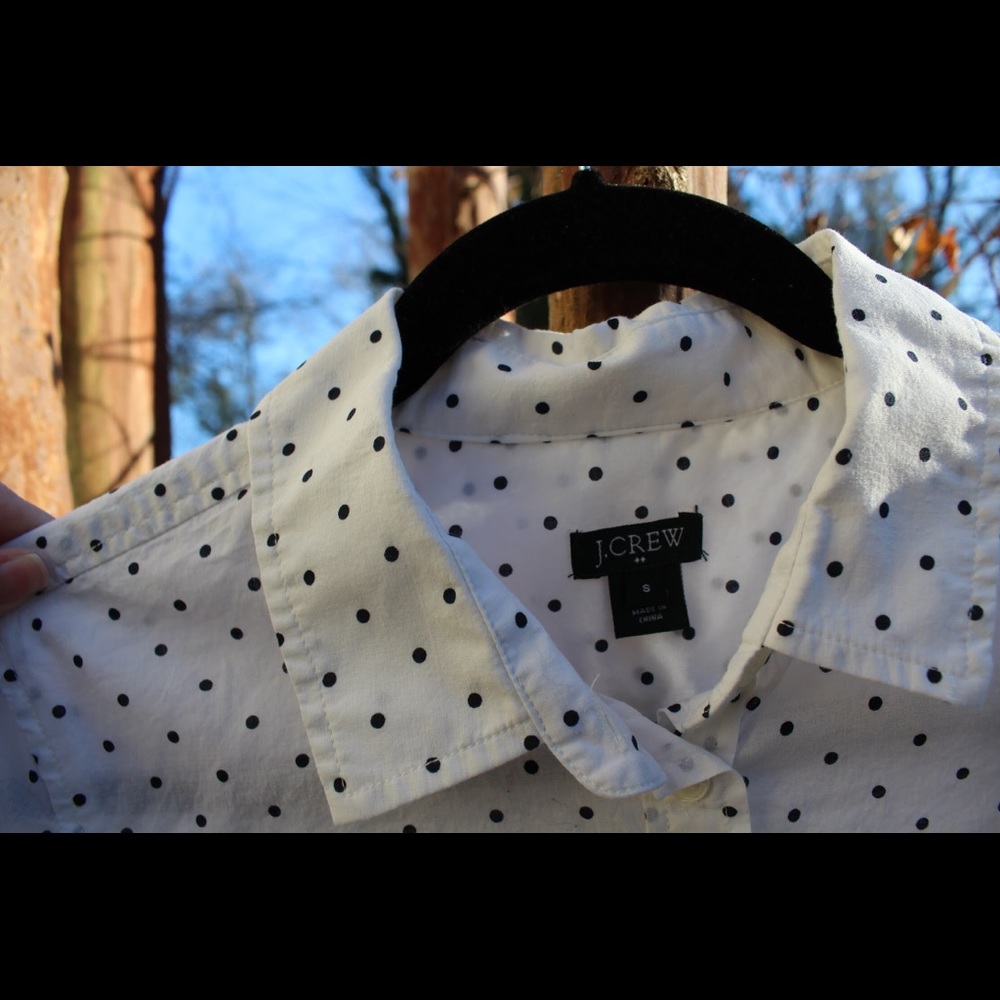 J. Crew Polka Dot Printed Voile Popover - Picture 4 of 7